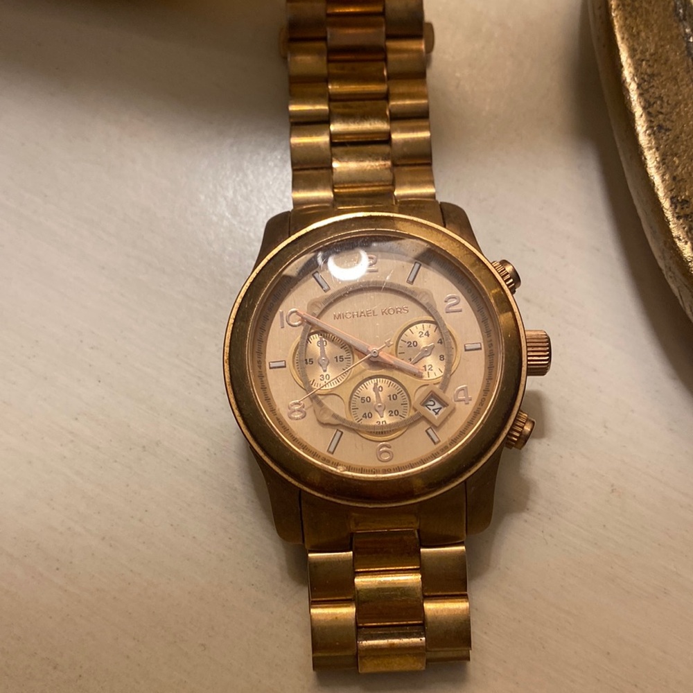 Michael kors rose gold womens watch